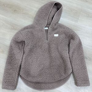 Abercrombie Kids Girls Sherpa Fleece Pullover, Light Brown, Size 15/16
